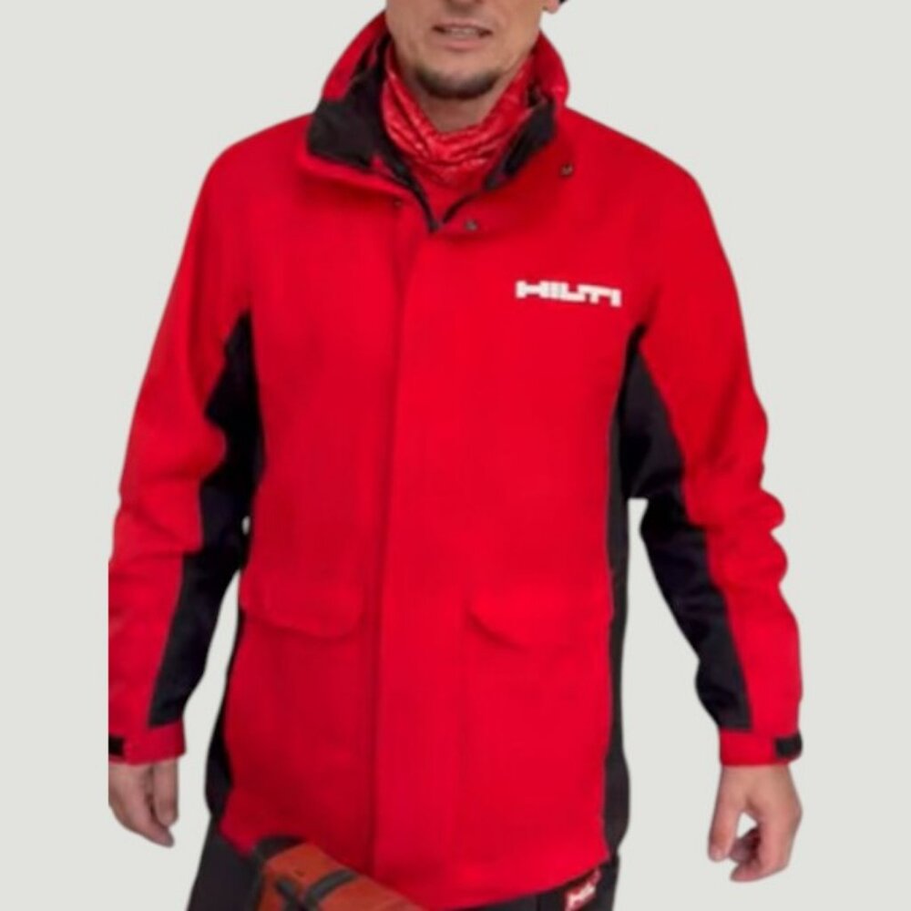 Hilti heavy duty two layer parka jacket red black unisex size XS